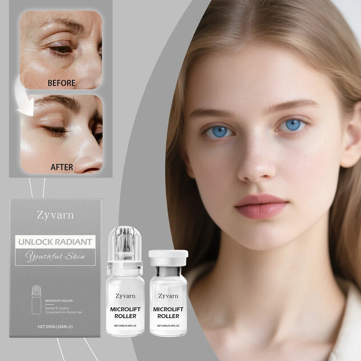 Upgrade Oligopeptide Face Skin Repair Micro Needle Serum Sensitive Skin Moisturizing and Smoothing Hyaluronic Acid Essence BlemishLess