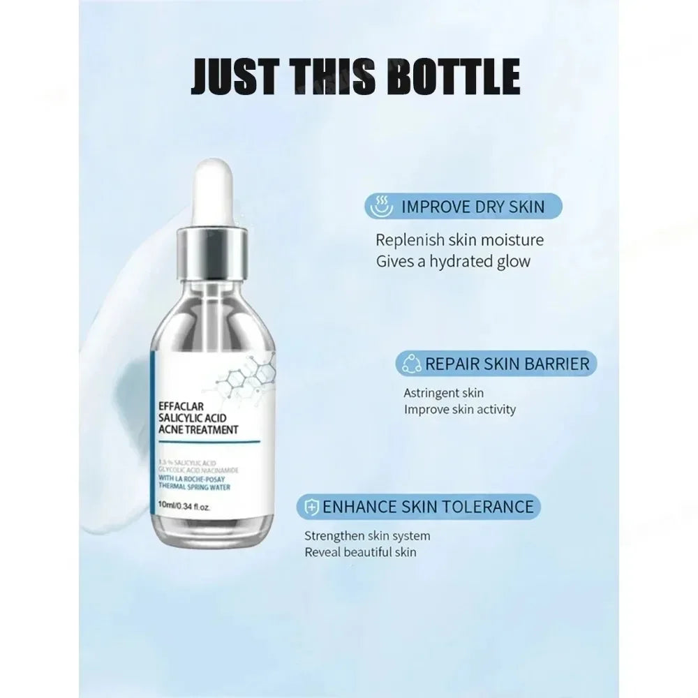 Face Serum Fruit Acid Acne Treatment Oil Control Remove Blackheads Shrink Pores Skin Texture Improve Care