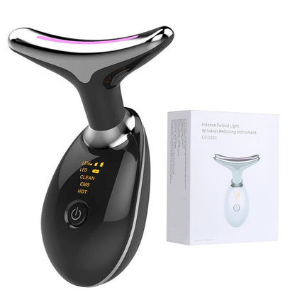 Multifunctioanal Facial Lifting Device Face Neck Massager Skin Tighten Device Led Photon Therapy Anti Wrinkle Double Chin Remove BlemishLess