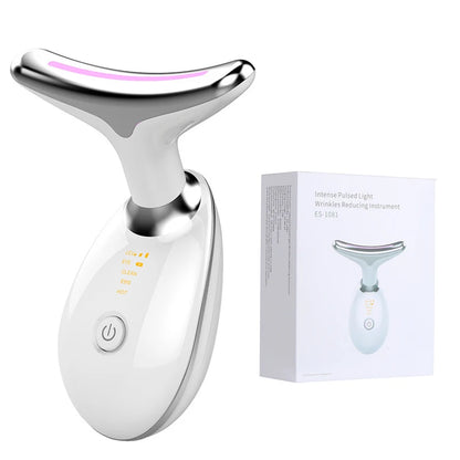 Multifunctioanal Facial Lifting Device Face Neck Massager Skin Tighten Device Led Photon Therapy Anti Wrinkle Double Chin Remove BlemishLess